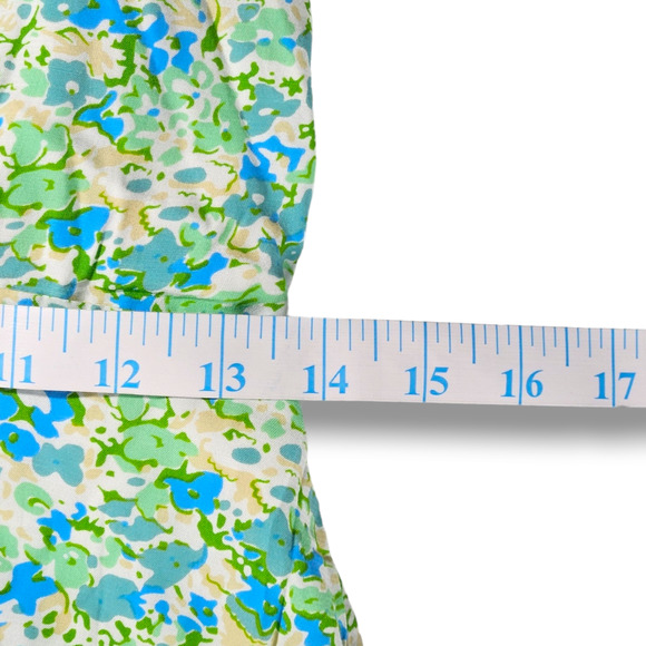 NWT Faithfull the Brand Gaia Varenna Floral Print Mini Dress Sz. 6 Blue Green - Picture 11 of 14